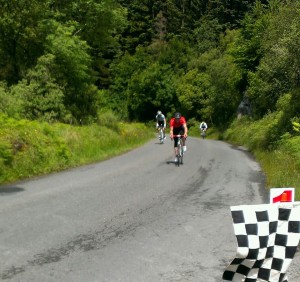 Mick taking 2nd on the hill top finish