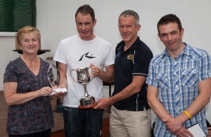 Colm being presented with the McNally Cup. Photo by Ollie Whyte.
